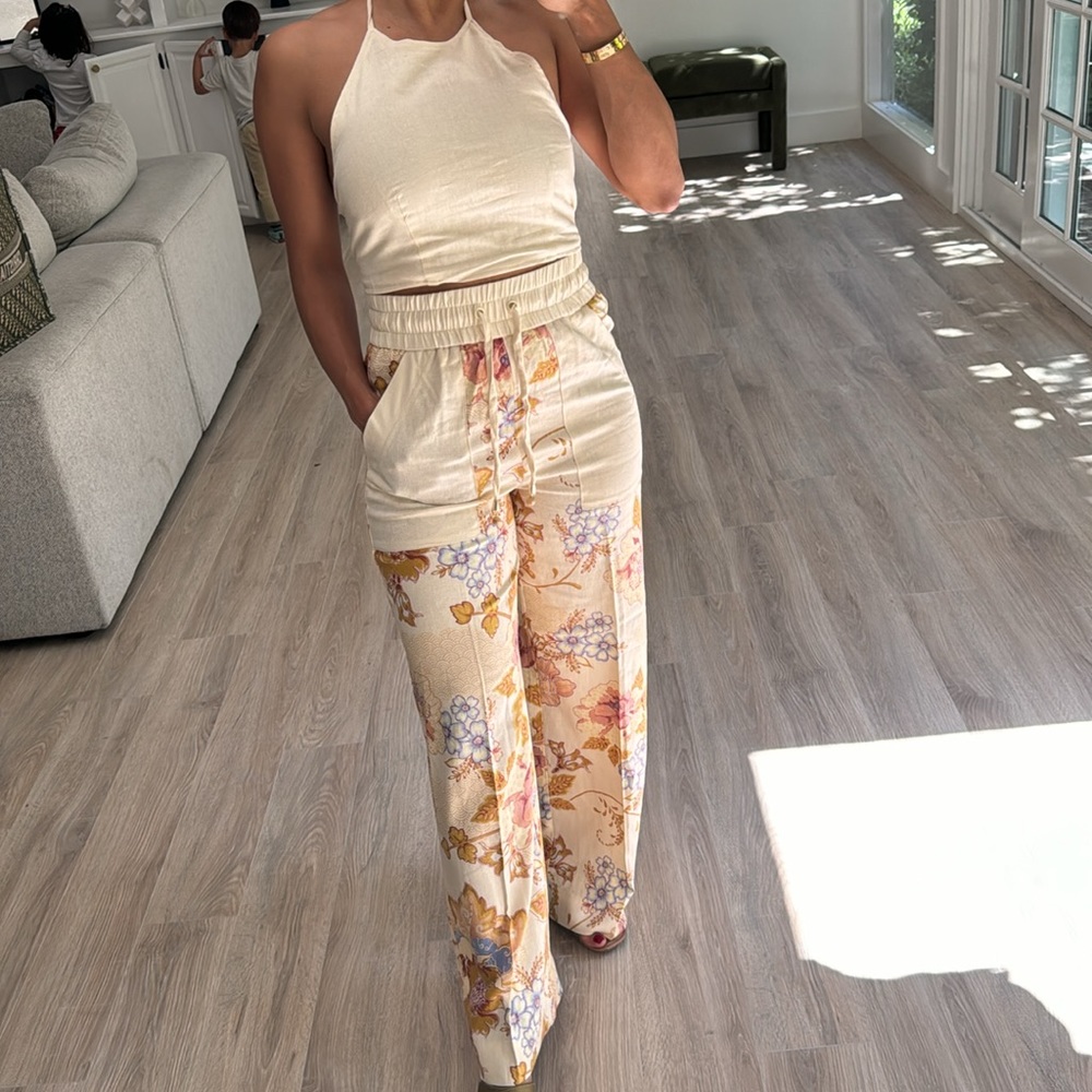 House of Harlow linen pant set- Note: (XS top + M pants)